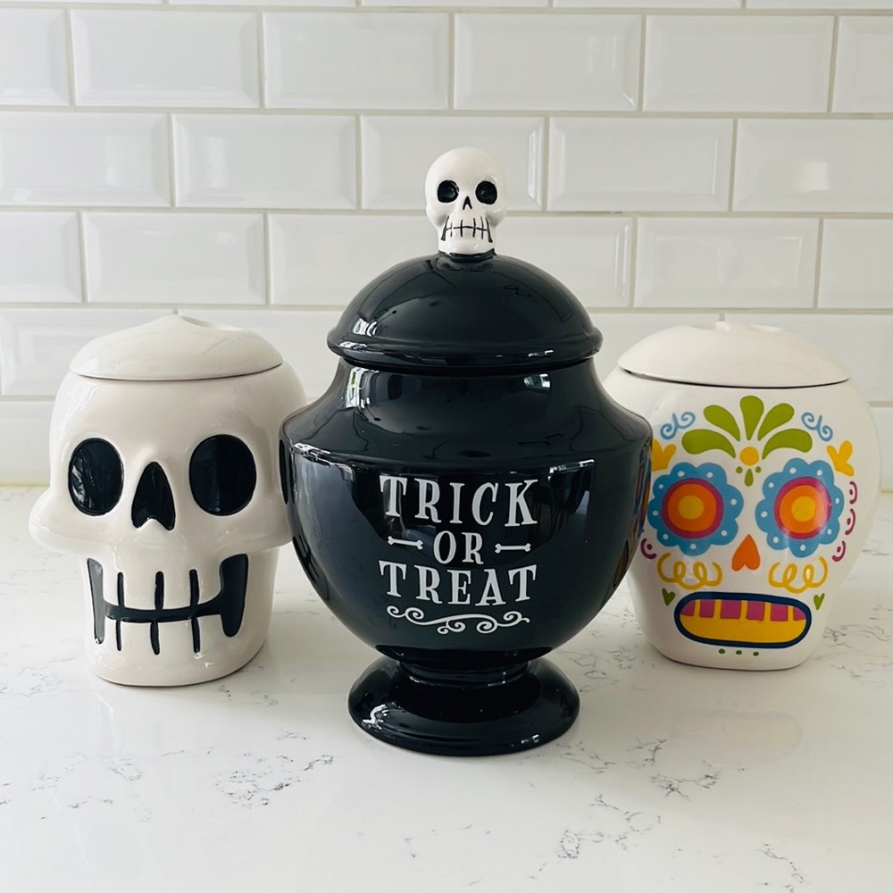 Target by Hyde & EEK Ceramic Skull Halloween Candy Jar - Picture 14 of 16